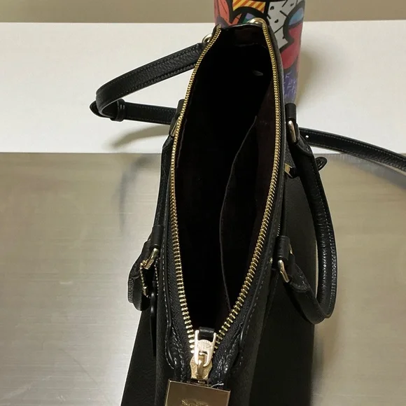 Coach Black Leather Satchel Bag - Picture 2 of 3
